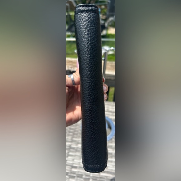 Jessica Simpson Frankie Black Leather Double Compartment Long Wallet LIKE NEW!​ - Picture 7 of 9